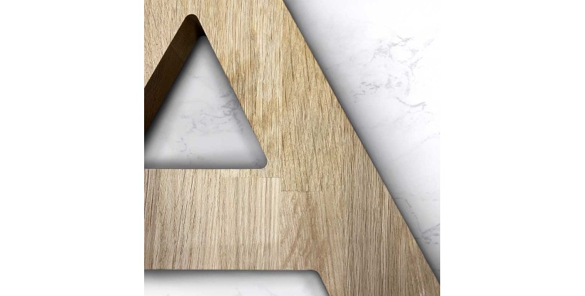 Letras Corpóreas de Madera de roble
