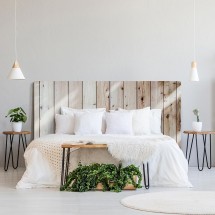 Cabecero de cama impreso efecto madera