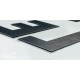 Letras de dibond satinado plata + metacrilato iluminado