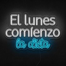 Neón El lunes comienzo la dieta