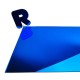 Letras metacrilato espejo azul claro