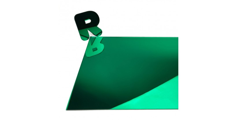 Letras metacrilato espejo verde