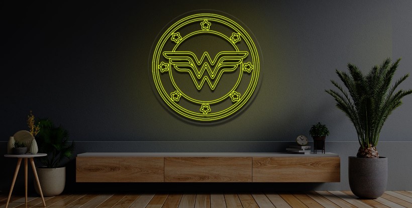 Neon inspiración Mujer Maravilla