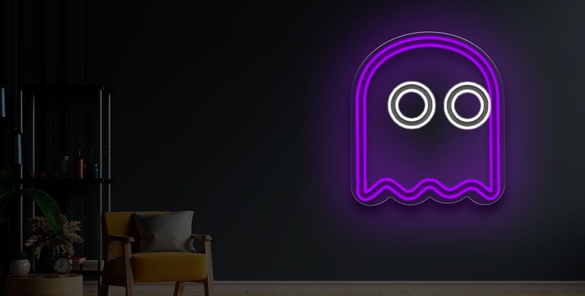 Neón fantasma comecocos / Pacman