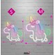 Neon unicornio habitación infantil