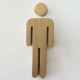 Señalización baño icono de hombre