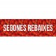 Cartel segundas rebajas triángulos