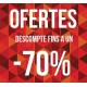Cartel ofertas -70% triángulos