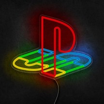 Neón inspiración logo Play Station