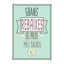 Letrero Grandes Rebajas Vintage Pistacho