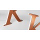 Letras de dibond satinado cobre + metacrilato iluminado