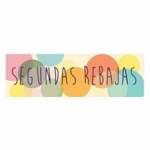 Cartel segundas rebajas circulitos