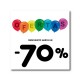 Cartel ofertas -70% globitos