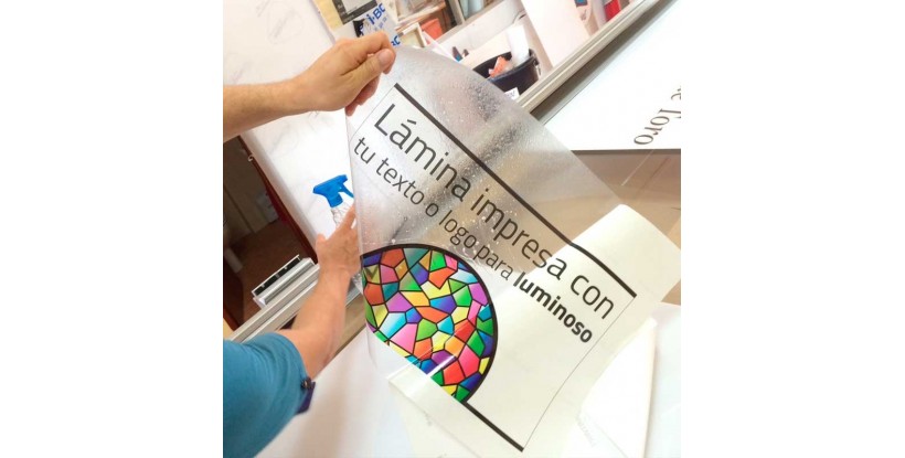 Vinilo para rótulo luminoso