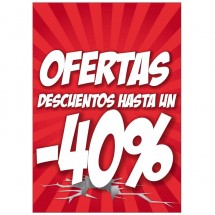 Letrero con Oferta -50% - Carteles de Rebajas Llamativos