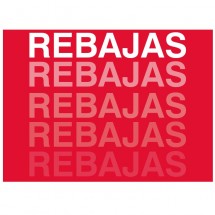 Cartel Rebajas degradado