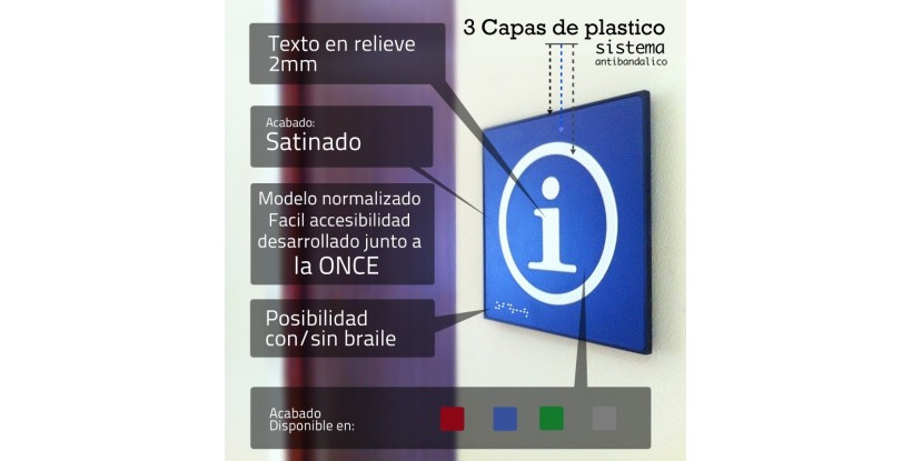 Placa en Braile