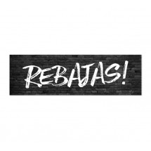 Cartel Rebajas Ladrillo Negro