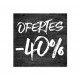 Cartel Ofertas 40% Ladrillo Negro