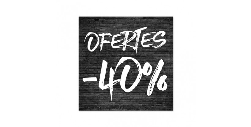Cartel Ofertas 40% Ladrillo Negro