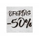 Cartel Ofertas 50% Ladrillo Blanco