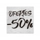 Cartel Ofertas 50% Ladrillo Blanco