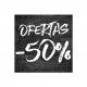 Cartel Ofertas 50% Ladrillo Negro