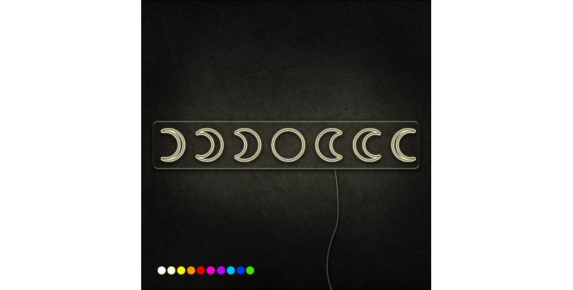 Neón fases de la luna