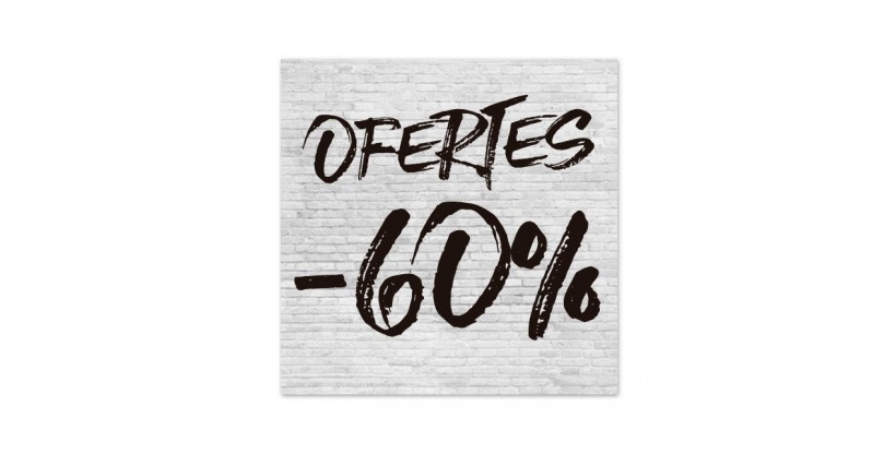 Cartel Ofertas 60% Ladrillo Blanco