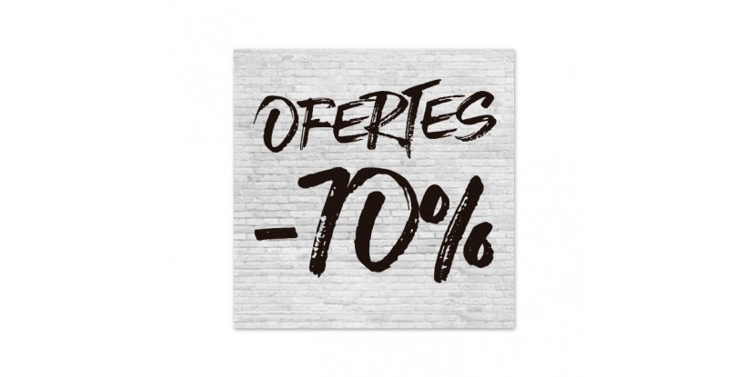 Cartel Ofertas 70% Ladrillo Blanco
