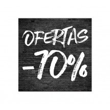 Cartel Ofertas 70% Ladrillo Negro