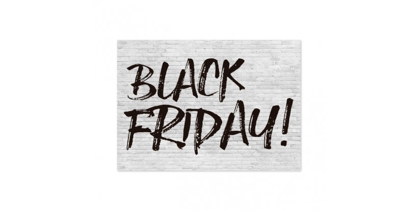 Cartel Black Friday Ladrillo Blanco