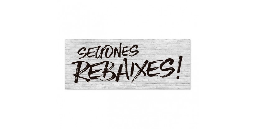 Cartel Segundas Rebajas Ladrillo Blanco