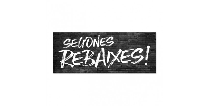 Cartel Segundas Rebajas Ladrillo Negro