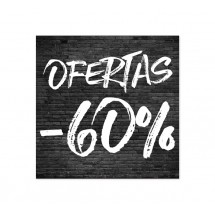 Cartel Ofertas 60% Ladrillo Negro