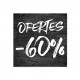 Cartel Ofertas 60% Ladrillo Negro