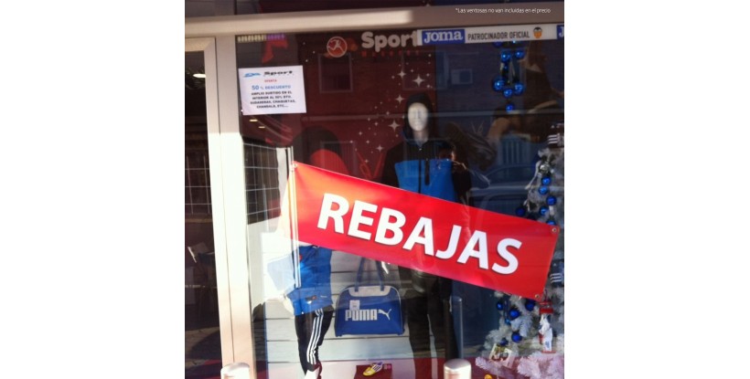 cartel de rebajas