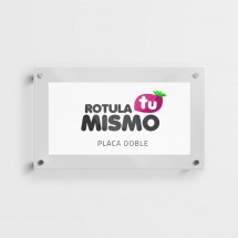 Doble placa de metacrilato