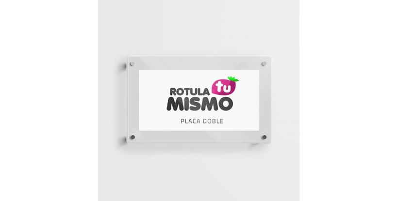 Doble placa de metcrilato  Placa metacrilato horario