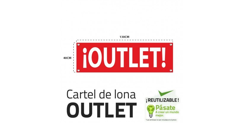 Cartel Rebajas Outlet Horizontal
