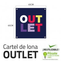 Cartel rebajas texto Outlet