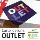 Cartel Rebajas Texto Outlet