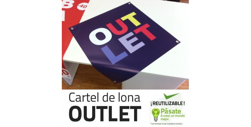 Cartel Rebajas Texto Outlet