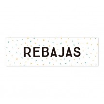 Cartel Rebajas Confetti