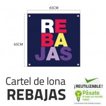 Cartel rebajas cuadrado 