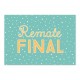 Cartel Remate Final Confetti turquesa
