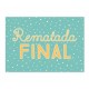 Cartel Remate Final Confetti turquesa