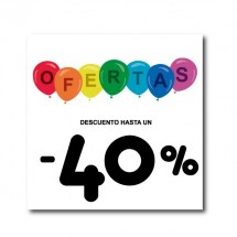Cartel ofertas -40% globitos