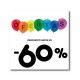 Cartel ofertas -60% globitos