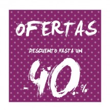 Cartel ofertas -40% puntitos